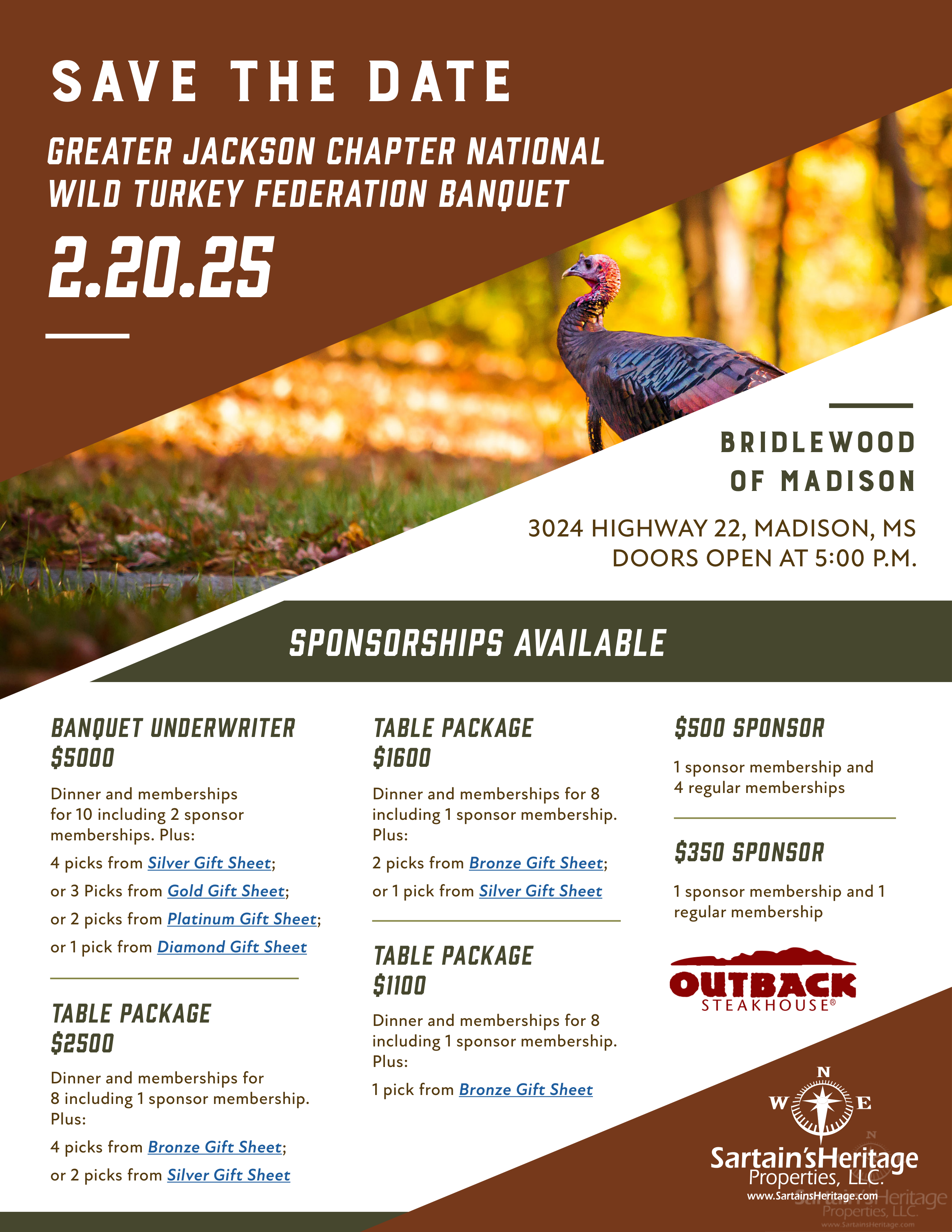 Sartains Heritage Save the Date Flyer